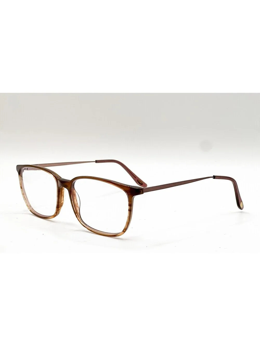 Ottoto 083101-014 Brown Gold Square Authentic Eyeglass Frames 54-16-140